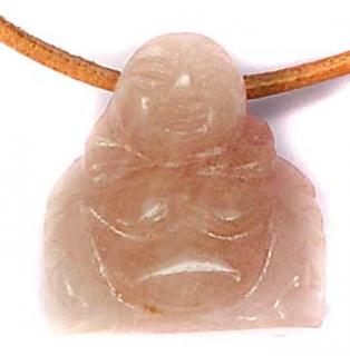 Buddha aus Rosenquarz 2 x 2 x 1 cm, ca. 6-7 g