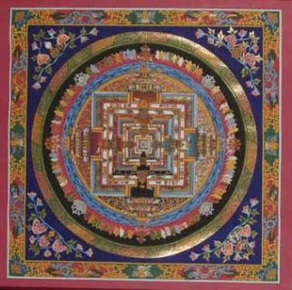 Thangka Kalachakra Mandala, ca. 54 x 54 cm